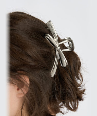 メタル リボン ヘアクリップ