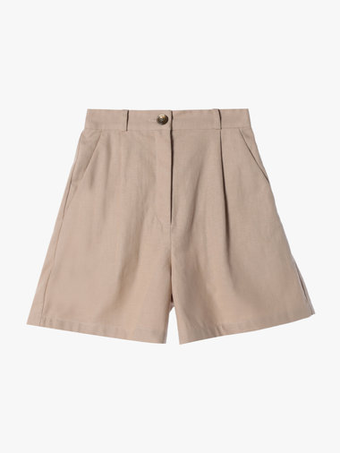 【Outlet】リネンコットンキャンバスショートパンツ