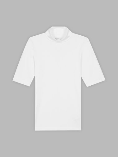 コットン 半袖 ハイネックTシャツ "Vian"
