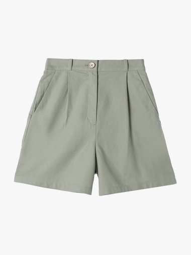 【Outlet】リネンコットンキャンバスショートパンツ