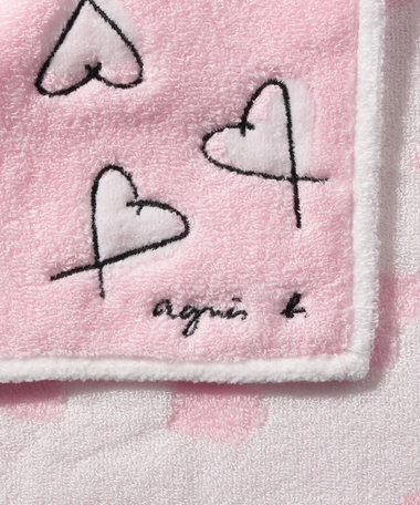 ロゴ ハート ハンドタオル