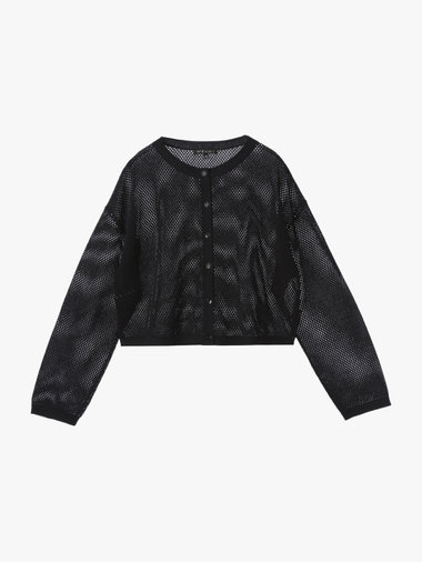 【Outlet】メッシュニットカーディガン