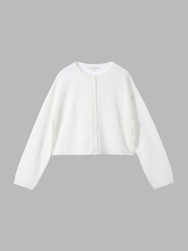 【Outlet】メッシュニットカーディガン