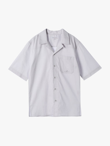 【Outlet】メンズ ”Willie”ロゴ 刺繍 オープンカラー 半袖 シャツ ”Magnum”