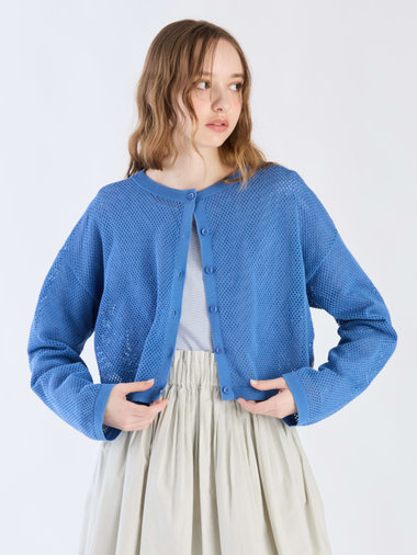 【Outlet】メッシュニットカーディガン