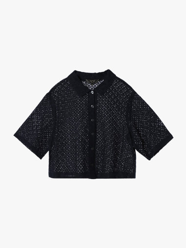 【Outlet】オプティカルレースシャツ