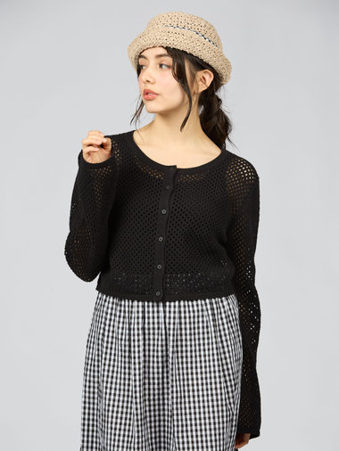 【Outlet】メッシュニットボレロ