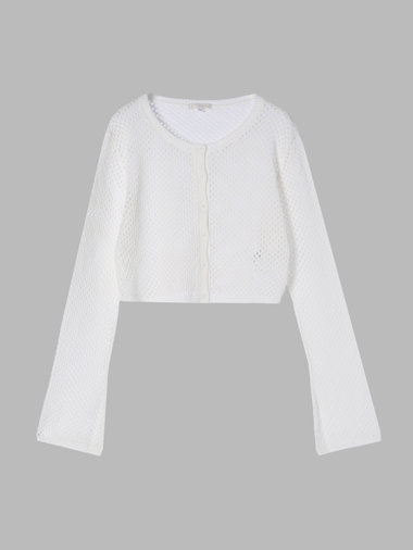 【Outlet】メッシュニットボレロ