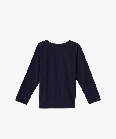 キッズ ロゴ アイコニック プリント コットン 長袖 Tシャツ "Lezard"
