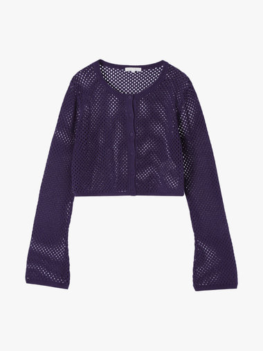 【Outlet】メッシュニットボレロ