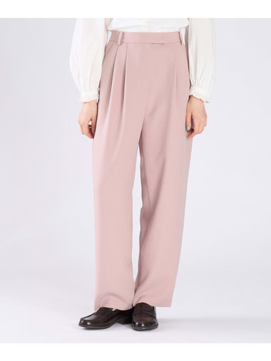 ツイル ストレッチ タックパンツ