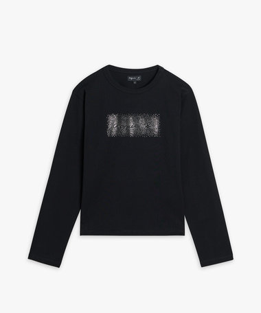 ロゴプリント コットン 長袖 Tシャツ
