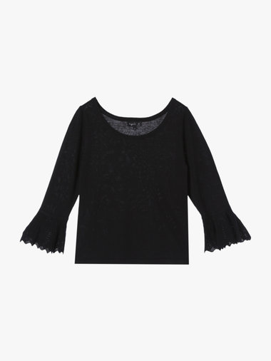 【Outlet】シルク リネン 7分袖 プルオーバー "Chantilly"