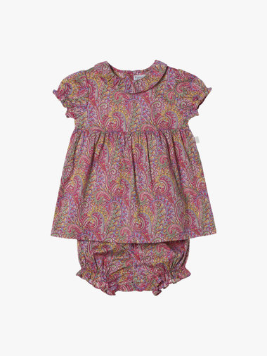 ベビー リバティプリント コットン ワンピース&ブルマ セット