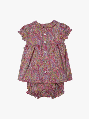 ベビー リバティプリント コットン ワンピース&ブルマ セット