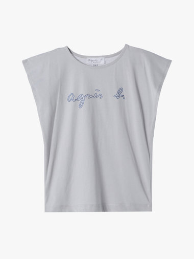 キッズ ロゴ コットン ノースリーブ Tシャツ "Rita"