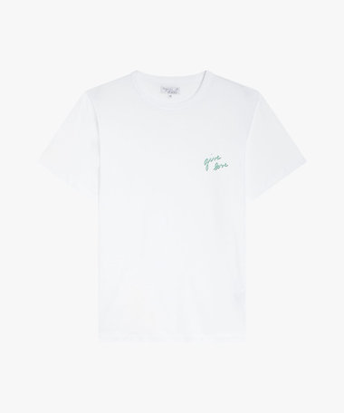 メッセージ プリント コットン 半袖 Tシャツ "Give love"