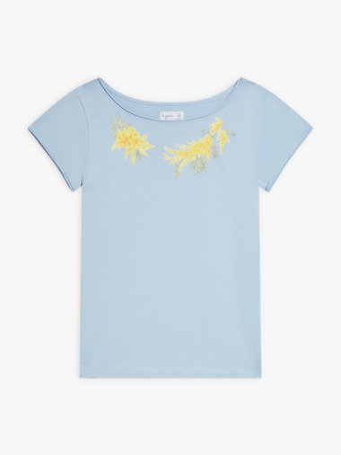 コットン プリント 半袖 アーティスト Tシャツ "MA ZA SI"