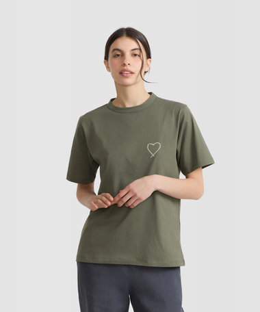 アイコニック プリント コットン 半袖 Tシャツ "Sarajevo heart"