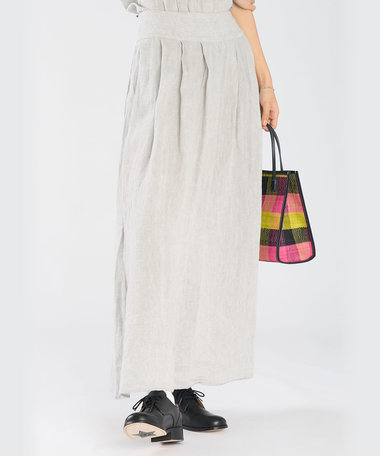 リネン ロング フレア スカート "Grand Hotel"