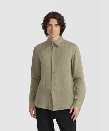 メンズ リネン 長袖 シャツ "Thomas"