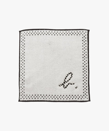 "b."ロゴ ドット ハンカチ